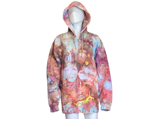 Men's XL Tie-dye Zip Up Hoodie