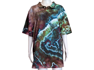 Men's 2XL Tie-dye Polo Shirt