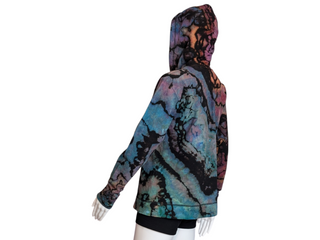 Women's Medium Tie-dye Lightweight Zip-up Hoodie