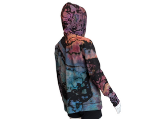 Women's Medium Tie-dye Lightweight Zip-up Hoodie