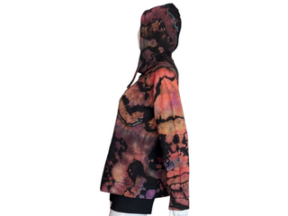 Women's XL Reverse Tie-dye Lightweight Zip Up Hoodie