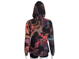 Women's XL Reverse Tie-dye Lightweight Zip Up Hoodie