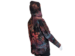 Women's XL Reverse Tie-dye Lightweight Zip Up Hoodie