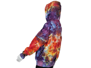 Women's Medium Tie-dye Buffalo Pullover Hoodie