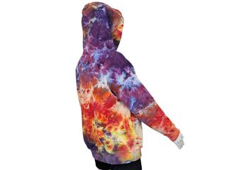 Women's Medium Tie-dye Buffalo Pullover Hoodie