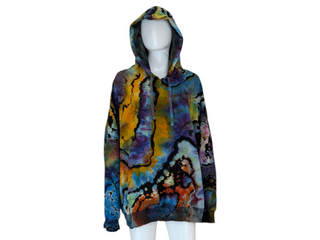 Women's XXL Reverse Tie-dye Pullover Hoodie