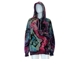 Women's XXL Reverse Tie-dye Pullover Hoodie