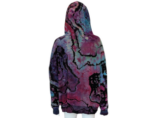 Women's XXL Reverse Tie-dye Pullover Hoodie