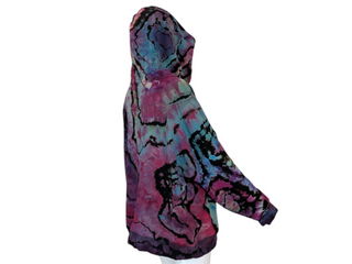 Women's XXL Reverse Tie-dye Pullover Hoodie