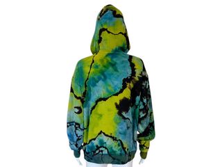 Men's Medium Reversed Tie-dye Zip-up Hoodie