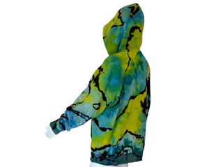 Men's Medium Reversed Tie-dye Zip-up Hoodie