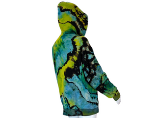 Men's Medium Reversed Tie-dye Zip-up Hoodie