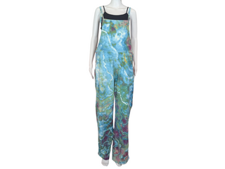 Women's Large Tie-dye Painters Overalls