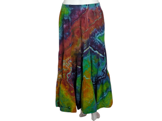 Women's XL Reversed Tie-dye Flowy Skirt