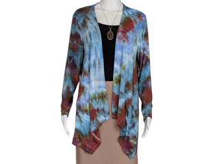 Women's  Medium Tie-dye Flowy Cardigan Top