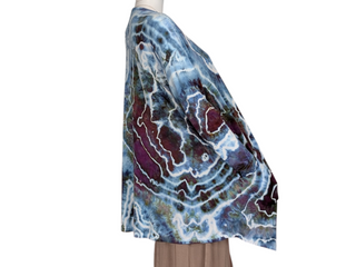 Women's Small Tie-dye Flowy Cardigan Top