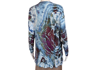 Women's Small Tie-dye Flowy Cardigan Top