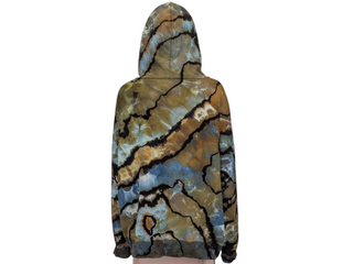 Women's XXL Reversed Tie-dye Pullover Hoodie