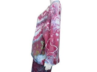 Women's Large Tie-Dye Cardigan Sweatshirt