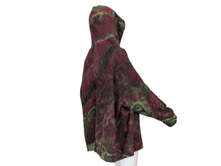 Women's 3XL Reverse Tie-dye Zip-up Hoodie