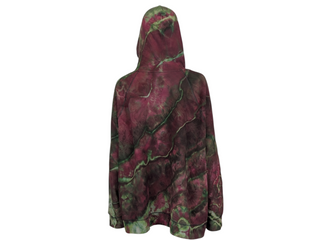 Women's 3XL Reverse Tie-dye Zip-up Hoodie