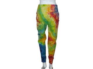 Women's 2XL Rainbow Tie-dye Yoga Pants