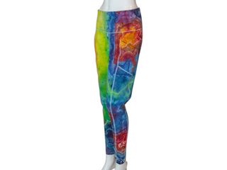 Women's 1X Rainbow Tie-dye Yoga Pants