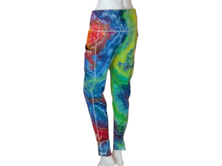 Women's 1X Rainbow Tie-dye Yoga Pants