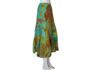 Women's Small Reverse Tie-dye Flowy Skirt