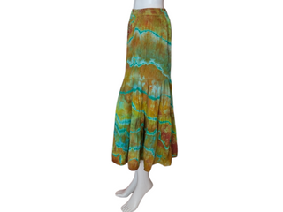 Women's Small Reverse Tie-dye Flowy Skirt