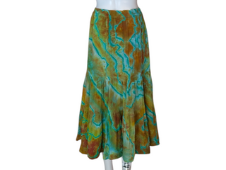 Women's Small Reverse Tie-dye Flowy Skirt