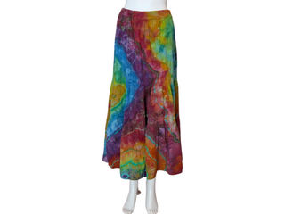 Women's Medium Reverse Tie-dye Flowy Skirt