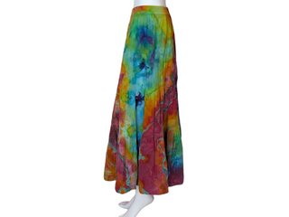 Women's Medium Reverse Tie-dye Flowy Skirt