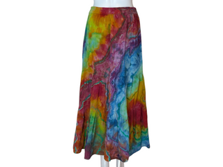 Women's Medium Reverse Tie-dye Flowy Skirt