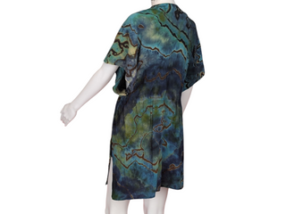 Women's Large/XL Reverse Tie Dye Swim Cover-up