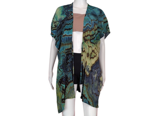 Women's Large/XL Reverse Tie Dye Swim Cover-up