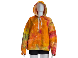 Women's XL Tie-dye Zip Up Hoodie