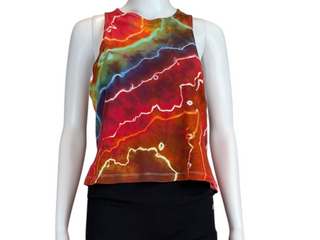 Women's Medium Tie-dye Racerback Tank Top