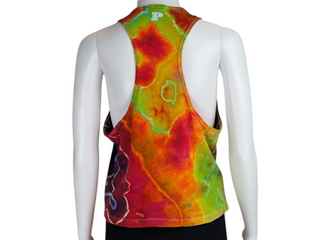 Women's Medium Tie-dye Racerback Tank Top