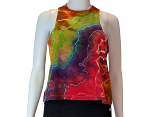 Women's Small Tie-dye Racerback Tank Top