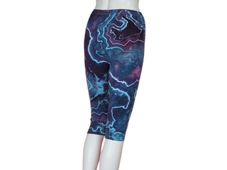 Women's Small Tie-dye Capri Leggings