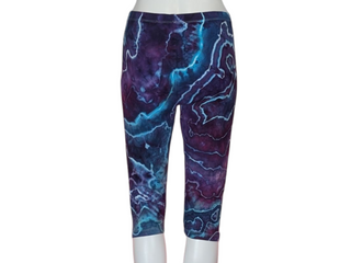 Women's Large Tie-dye Capri Leggings