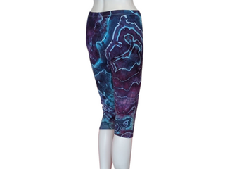 Women's Large Tie-dye Capri Leggings