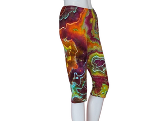 Women's Large Tie-dye Capri Leggings