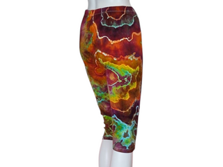 Women's Large Tie-dye Capri Leggings