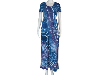 Women's Small Tie-dye Flowy T-shirt Dress