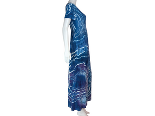 Women's Small Tie-dye Flowy T-shirt Dress