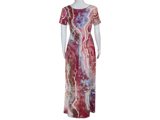 Women's Small Tie-dye Flowy T-Shirt Dress