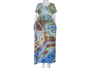 Women's Large Tie-dye Flowy T-Shirt Dress