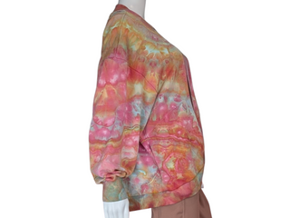 Women's Medium Tie-dye Cardigan Sweatshirt